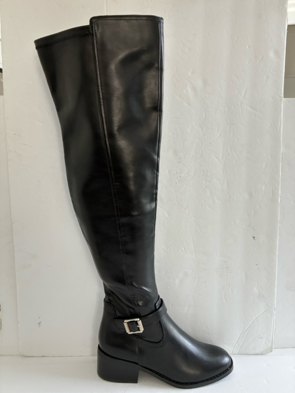 DV by Dolce Vita Elyse Over-The-Knee Buckle Block Heel Riding Boots Size 6.5 NEW - Picture 4 of 9